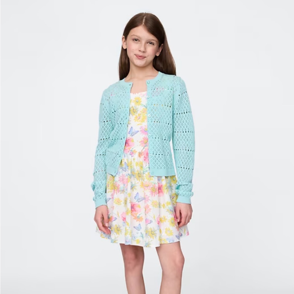 Kids Linen-Cotton Floral Dress Size Xl